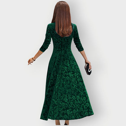 Luxurious Soft Midi Velvet Dress