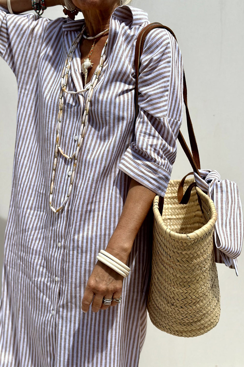 Casual Vertical Stripe Sundress