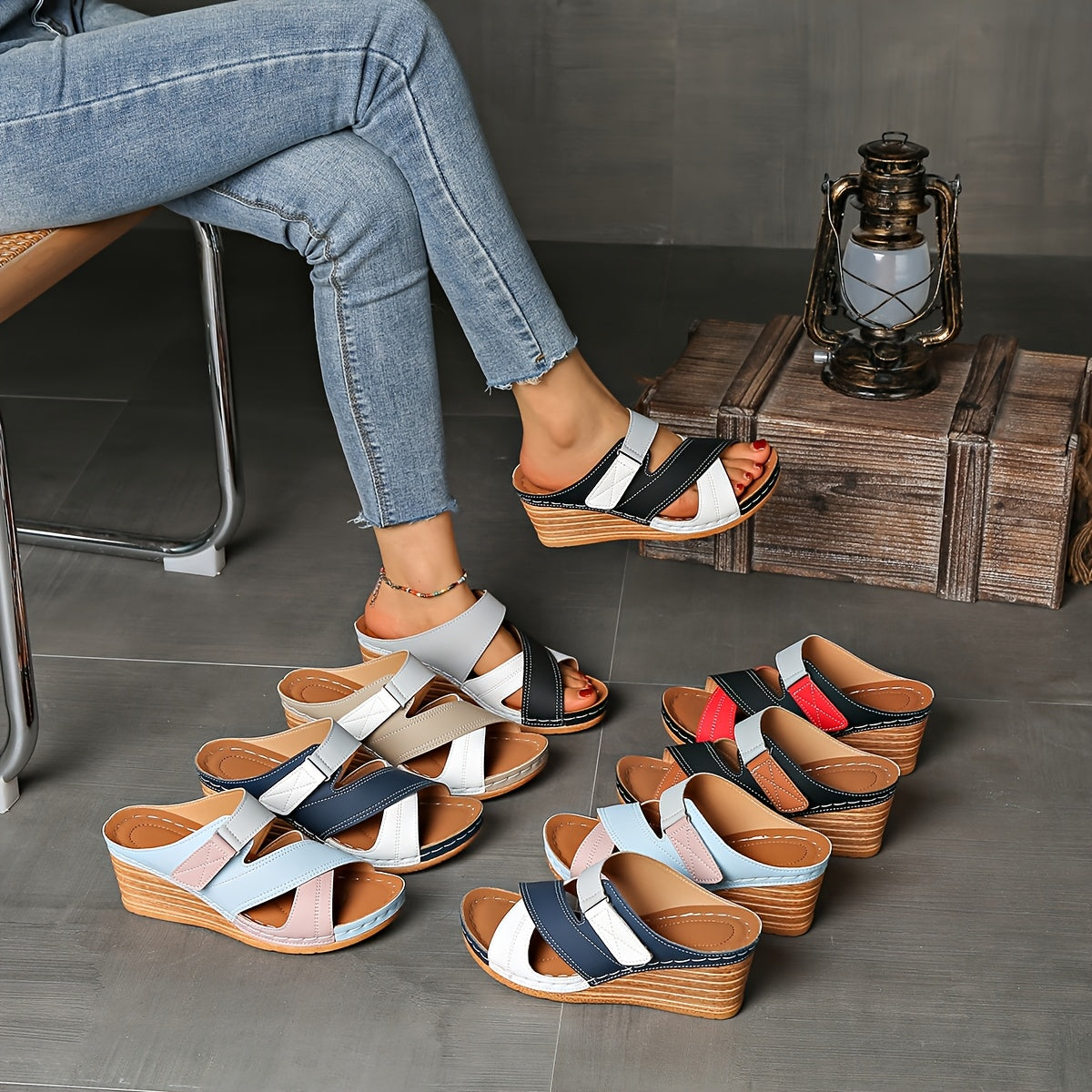 Comfortable Heeled Sandal Slides