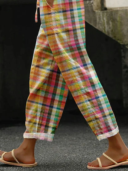 Women's Checkered Pants Comfortable