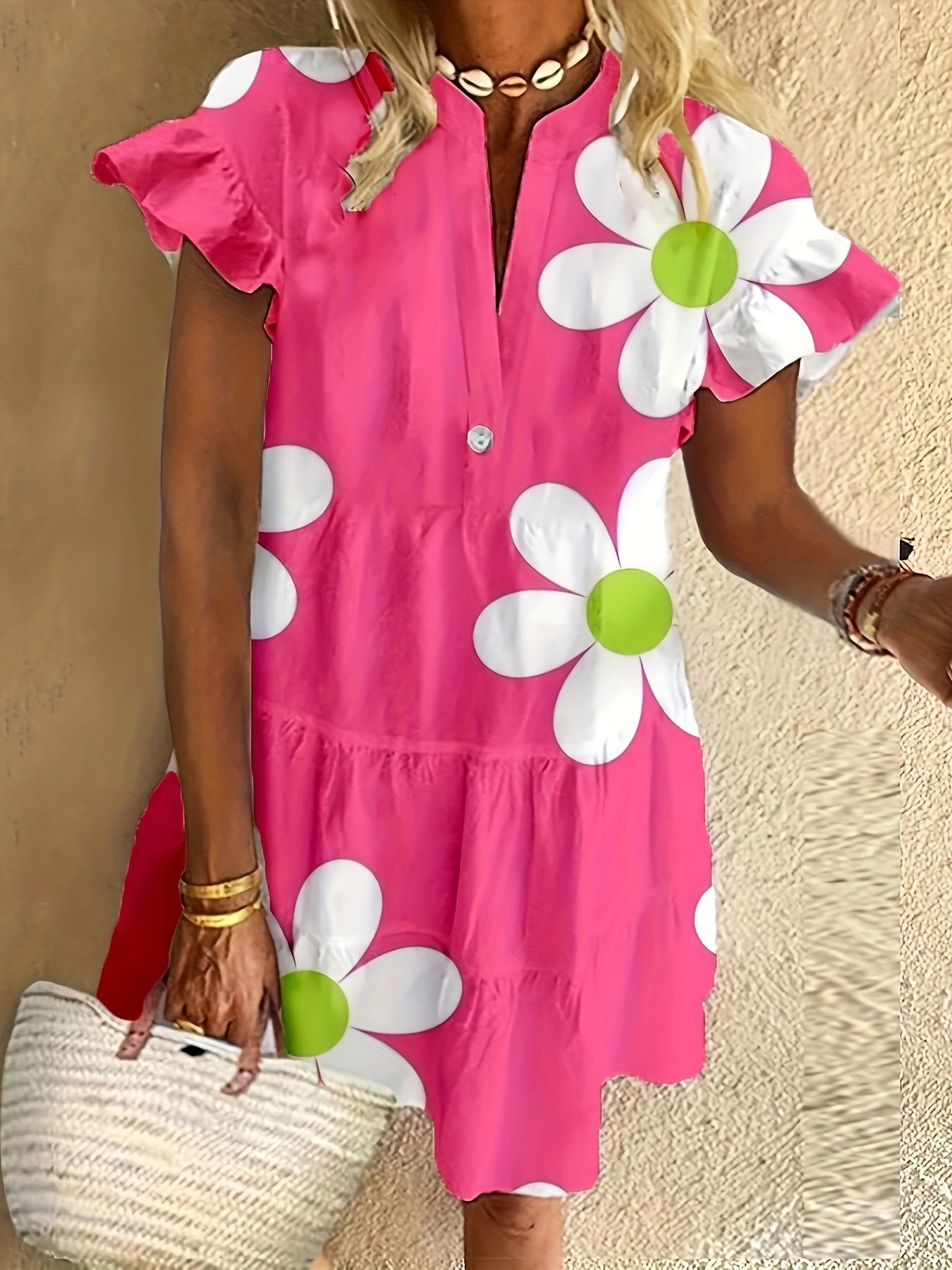 Women's Pretty Floral Slim Fit Dress