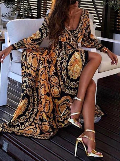 Image of Daisy | Women's Long Sleeve Wrap Maxi Dress