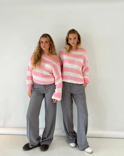 Women's Asymmetrical Sweater Long Sleeve Textured