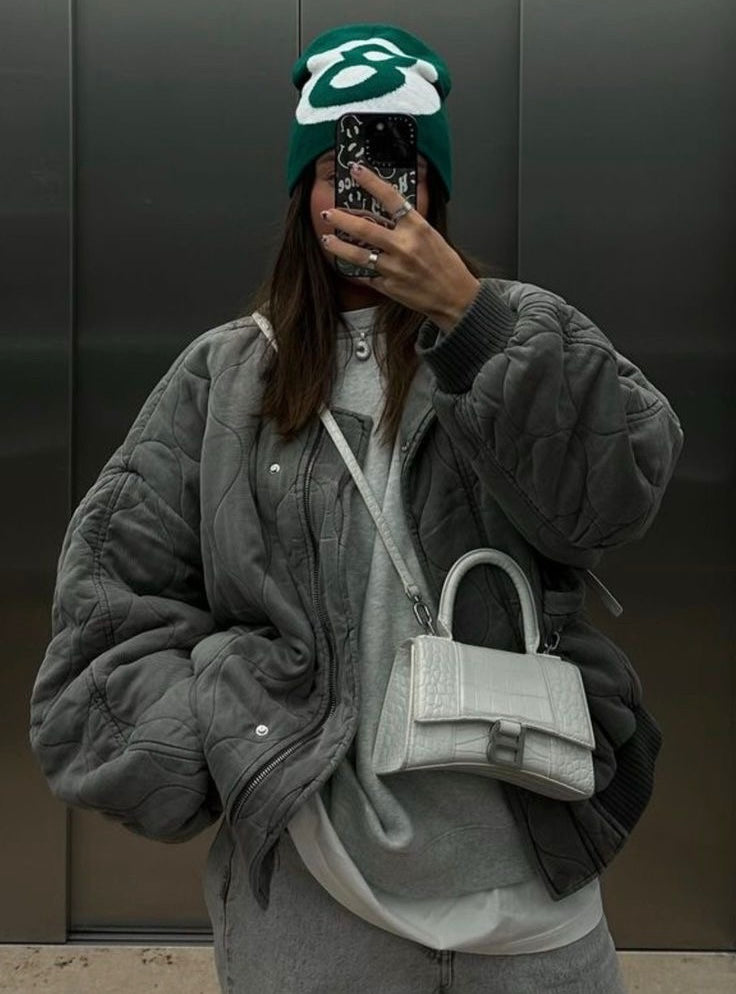 Women's Diamond Quilted Bomber Jacket Zip Closure