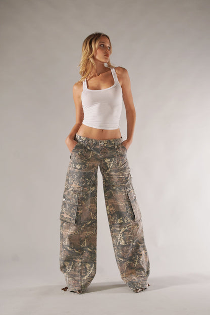 Women's Cargo Pants Camouflage Side Pockets
