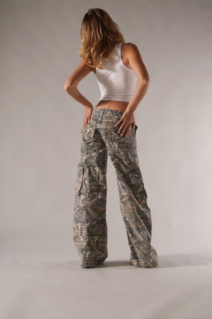 Women's Cargo Pants Camouflage Side Pockets
