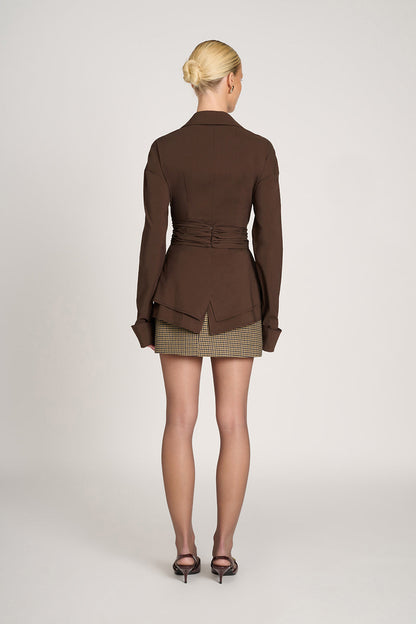 Women's Blouse Collar Wrap Detail Waist