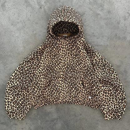 Women's Leopard Print Hooded Sweatshirt