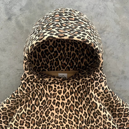 Women's Leopard Print Hooded Sweatshirt