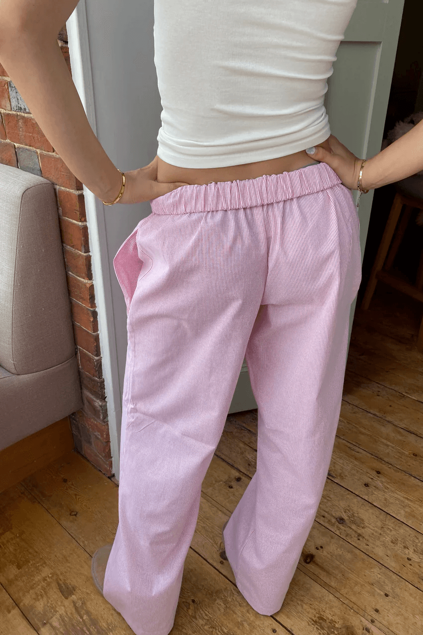Women's Elastic Waist Pants with Side Pockets