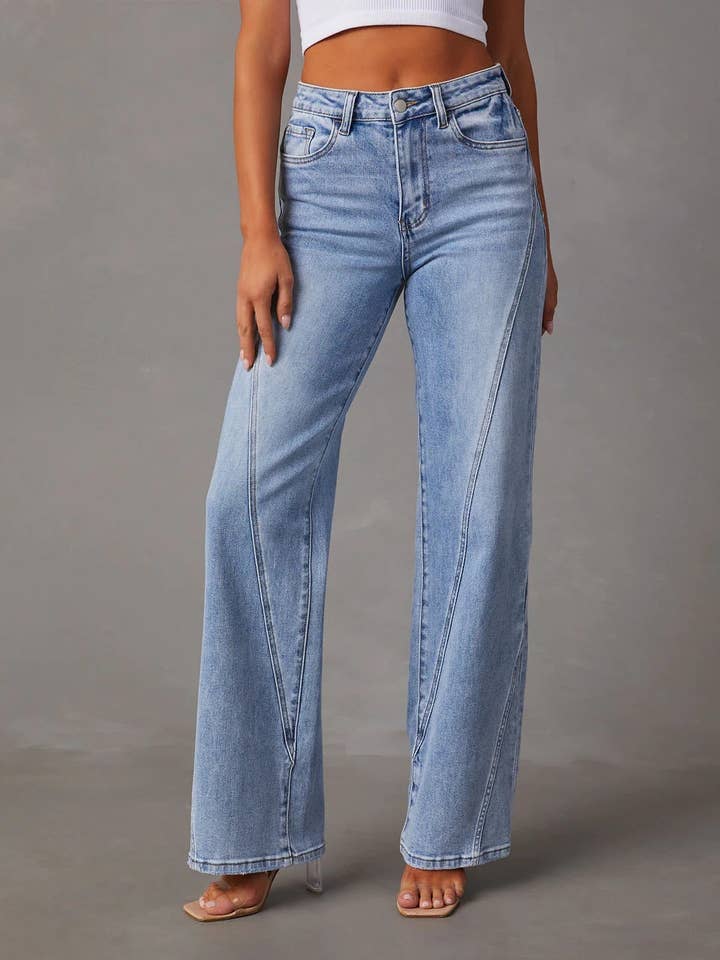 Women's High Waist Straight Leg Pants - VibreMode
