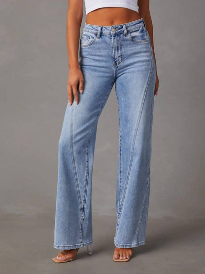 Women's High Waist Straight Leg Pants - VibreMode