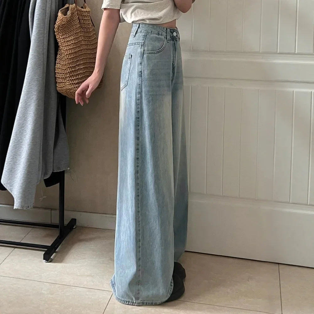 Women's Wide Leg Pants Button Closure