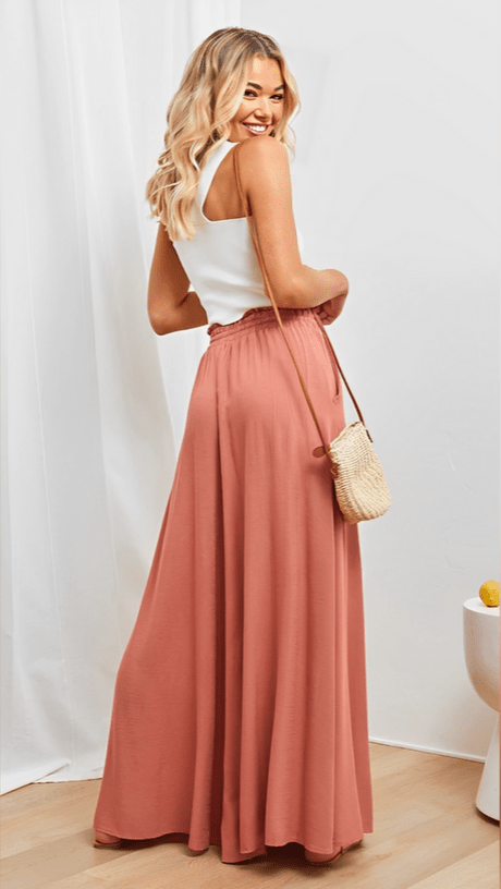 Women's Wide Leg Pants Elastic Waist