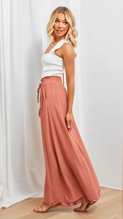Women's Wide Leg Pants Elastic Waist