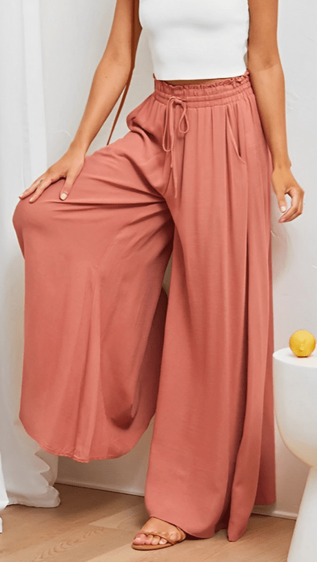 Women's Wide Leg Pants Elastic Waist