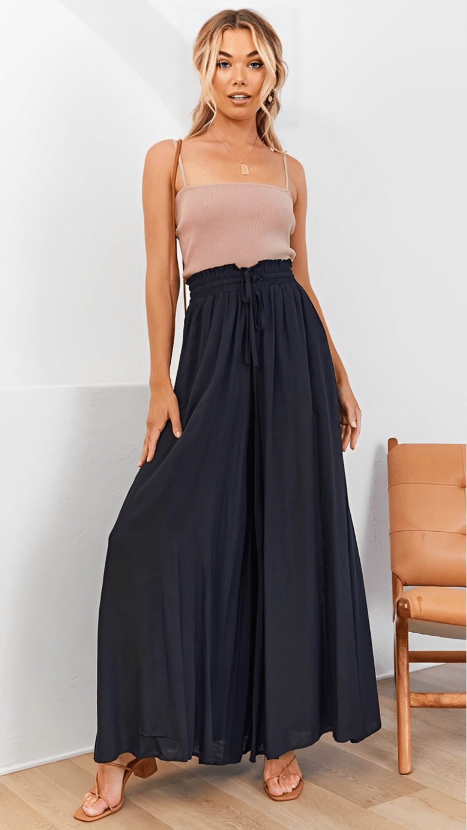 Women's Wide Leg Pants Elastic Waist