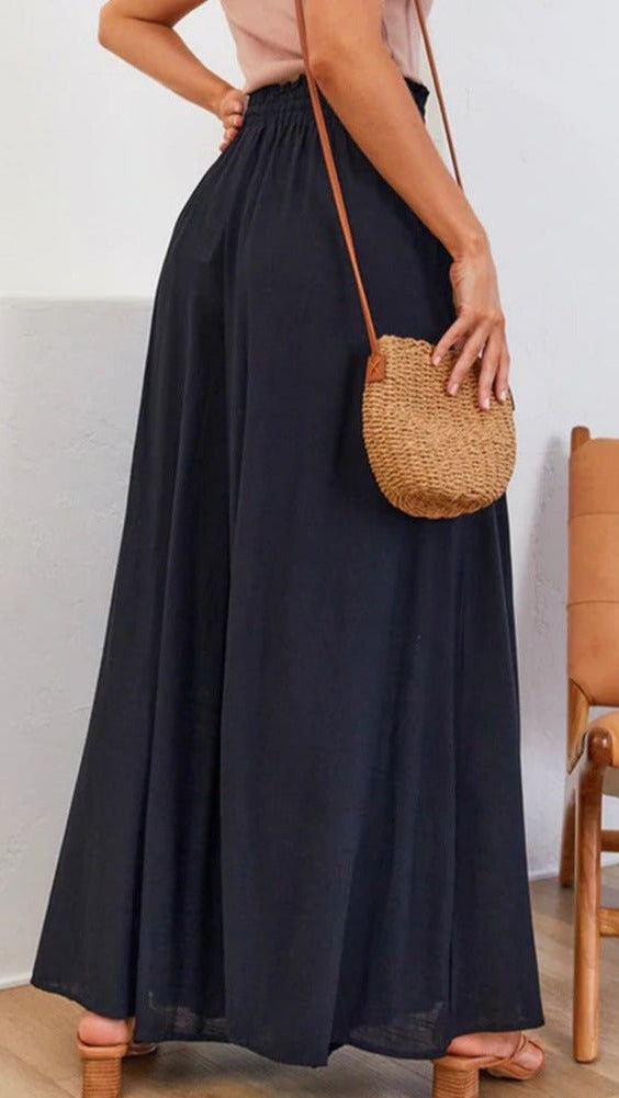 Women's Wide Leg Pants Elastic Waist