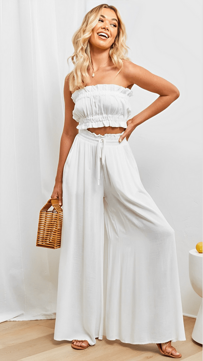 Women's Wide Leg Pants Elastic Waist