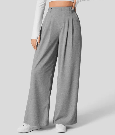 Women's Wide Leg Pleated Trousers