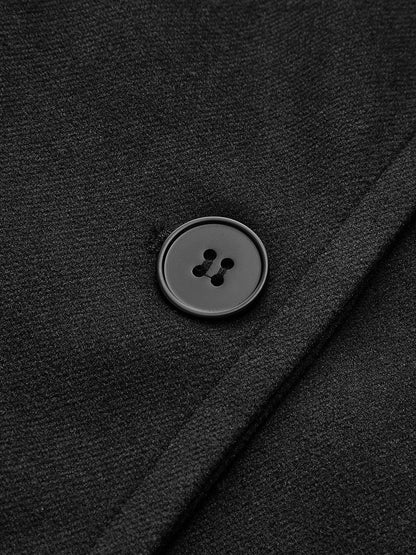 Women's Button Front Jacket Notched Collar