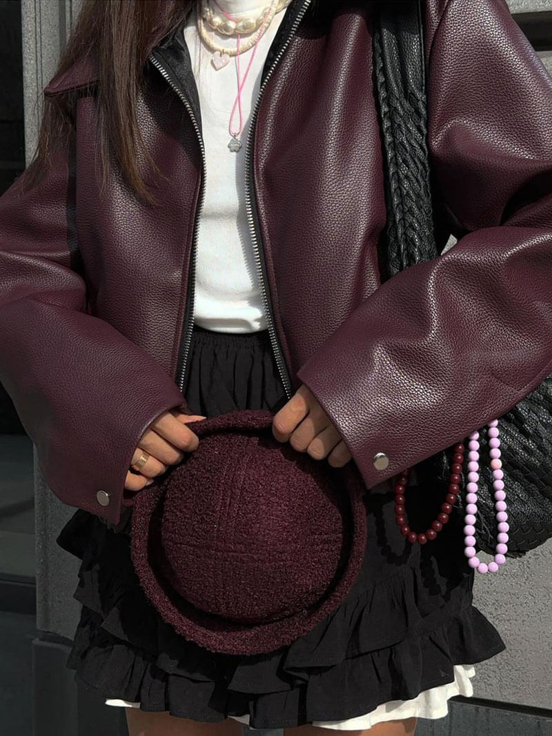 Women's Zipper Jacket Lapel Collar