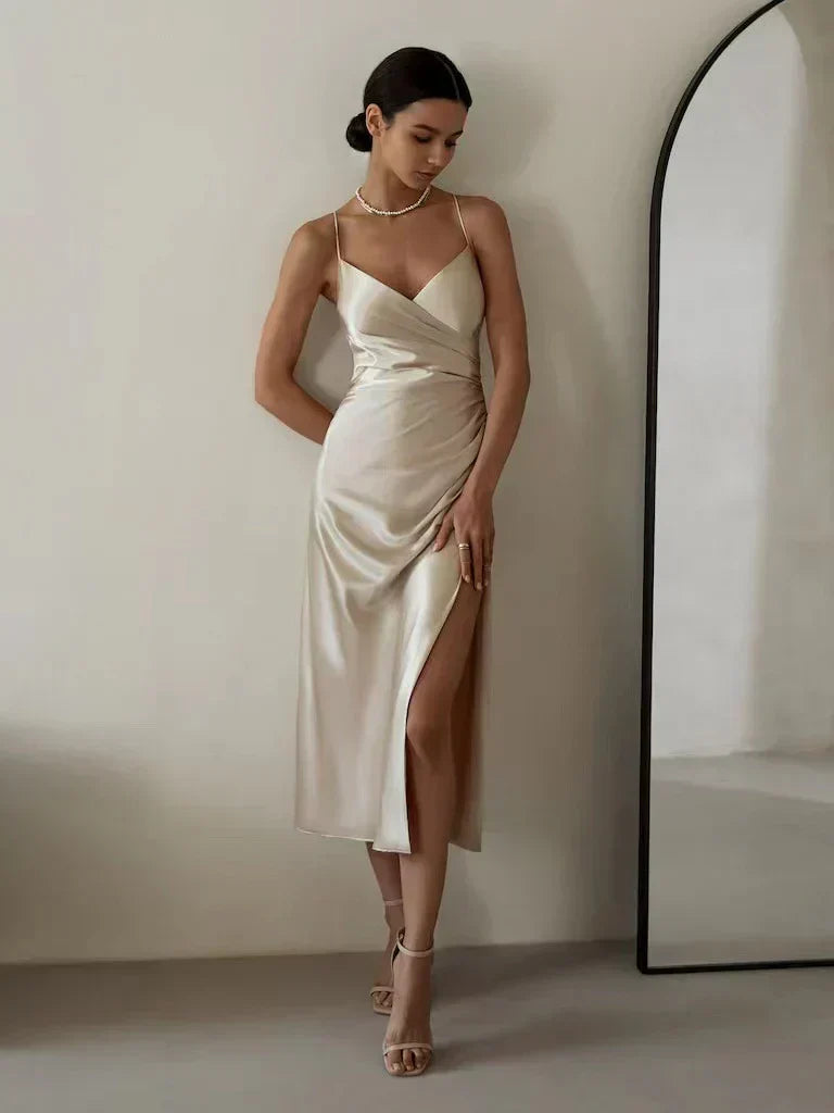Women's Wrap Dress Thin Strap