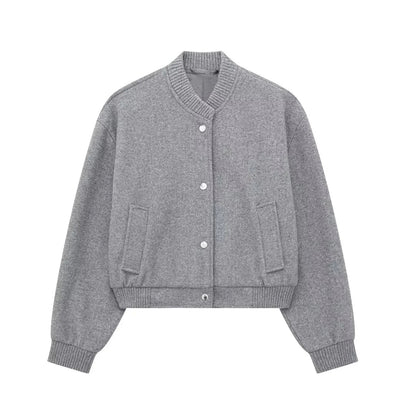 Women's Snap Button Short Jacket