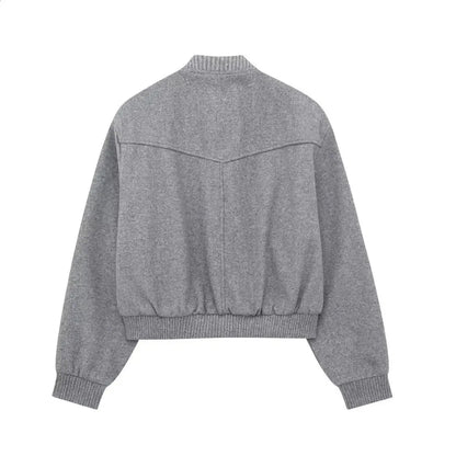 Women's Snap Button Short Jacket