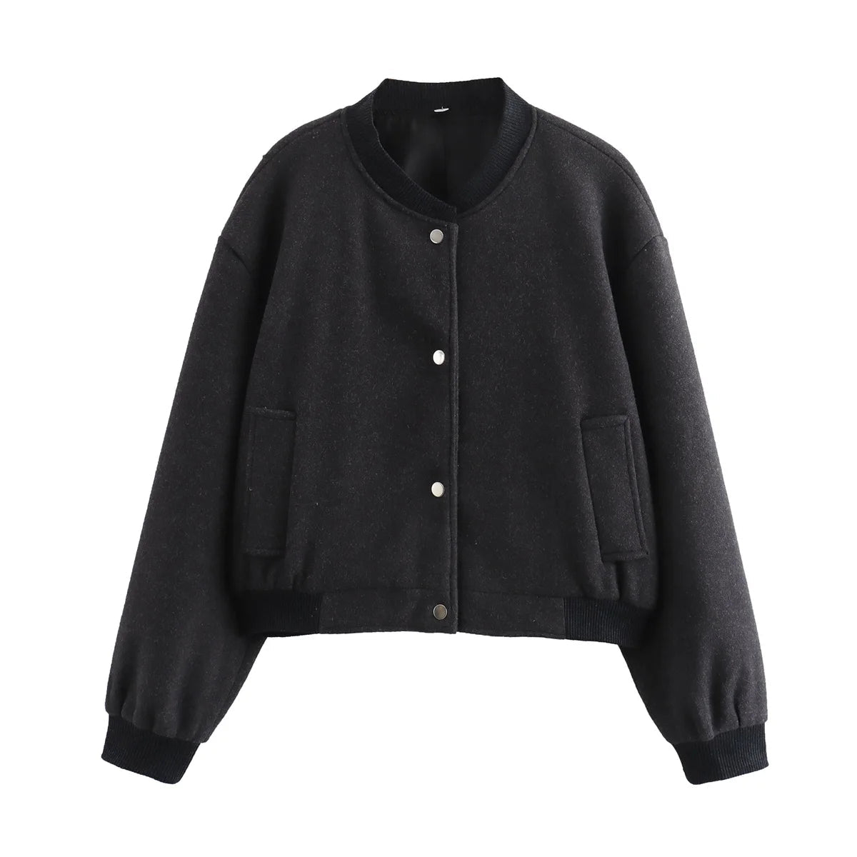 Women's Snap Button Short Jacket