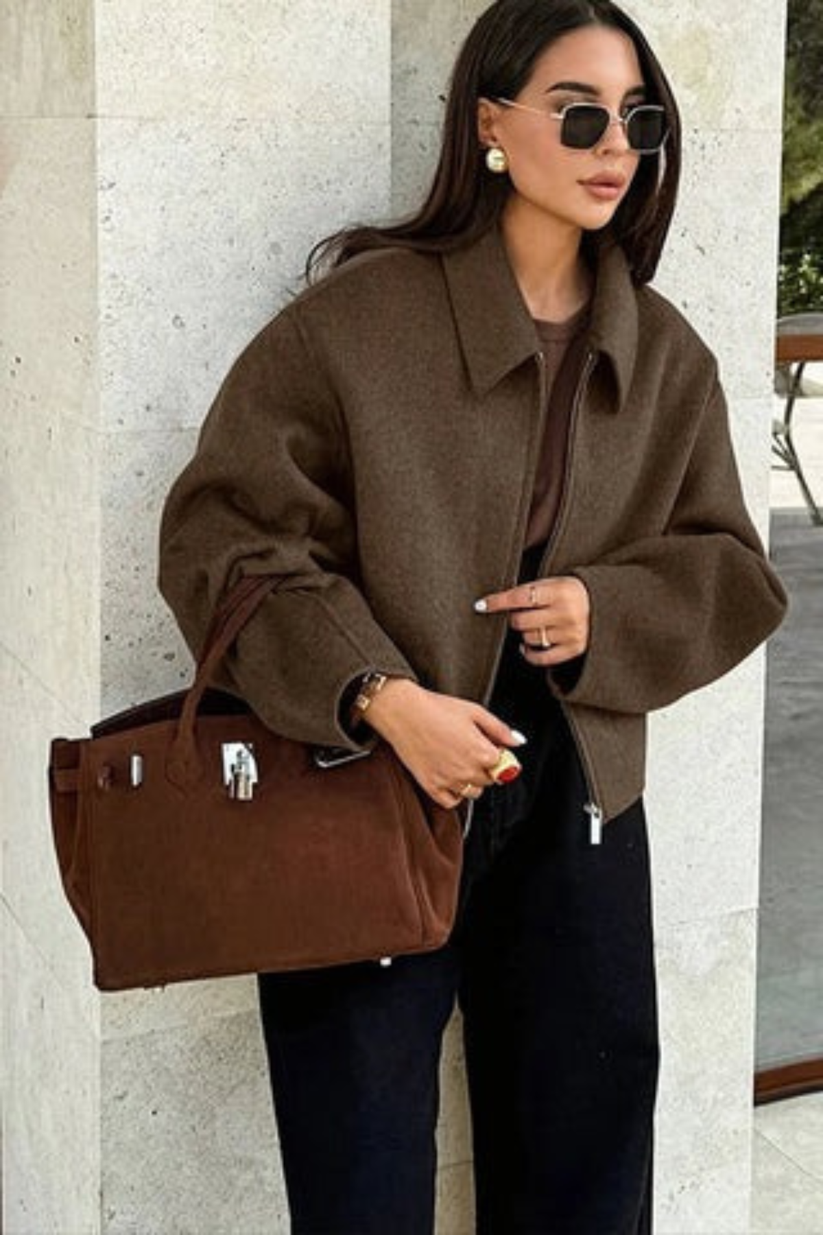 Women's Short Jacket Long Sleeves Wide Lapel