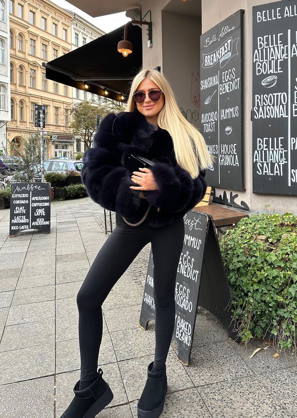 Women's Faux Fur Open Front Jacket