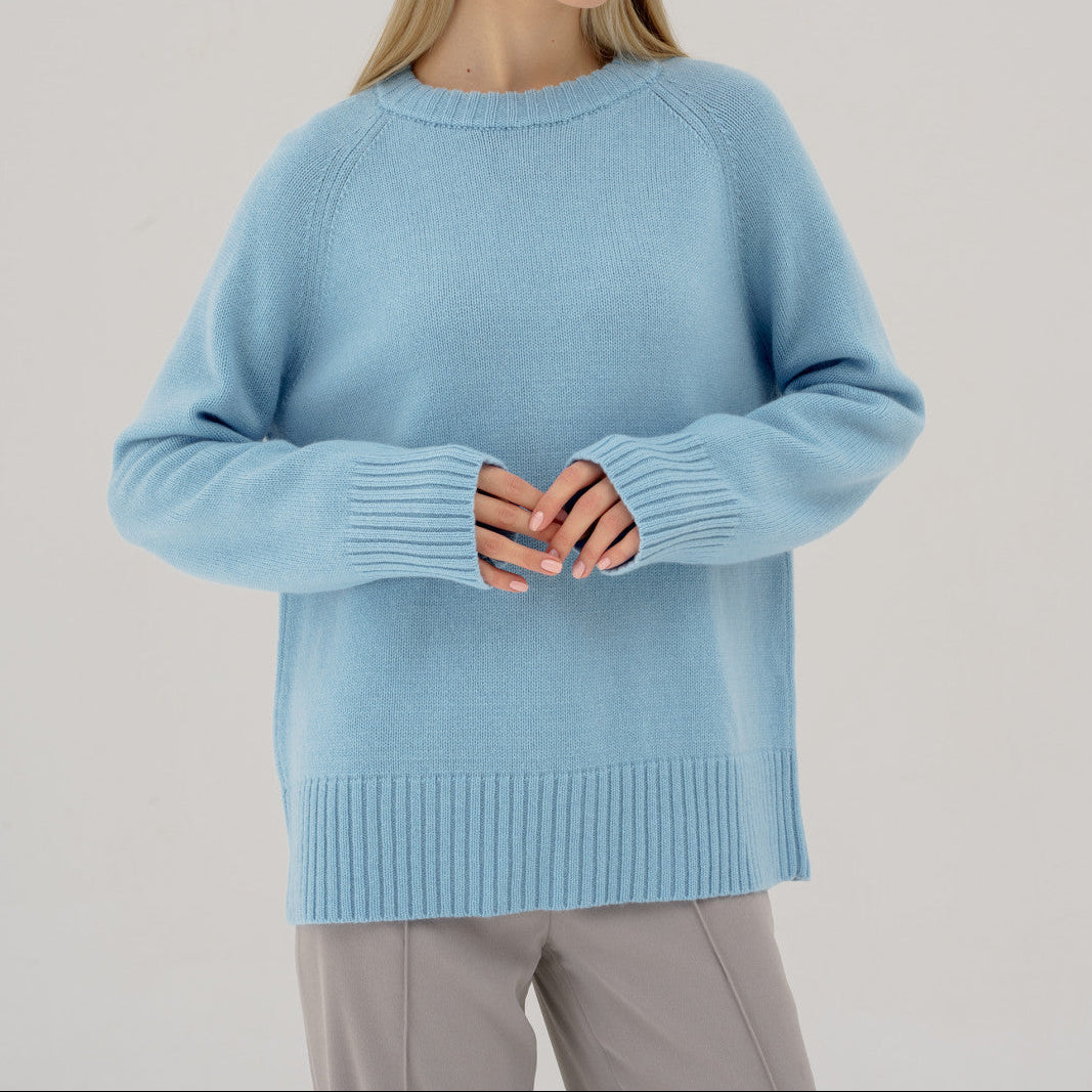 Women's Raglan Sweater Round Neck - VibreMode