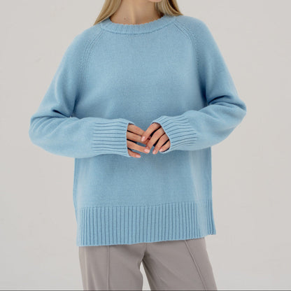 Women's Raglan Sweater Round Neck - VibreMode