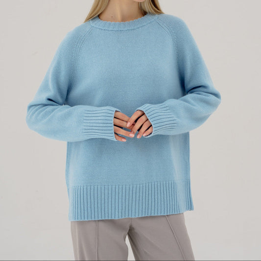 Women's Raglan Sweater Round Neck - VibreMode