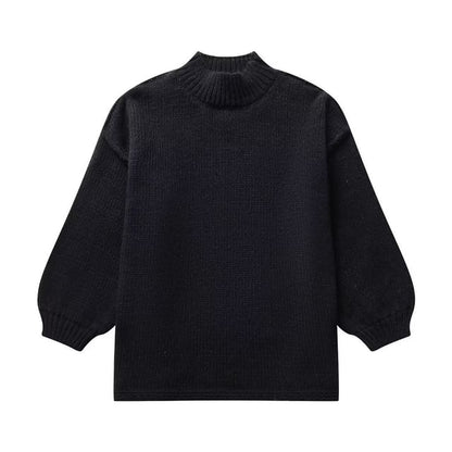 Women's Round Neck Balloon Sleeve Sweater