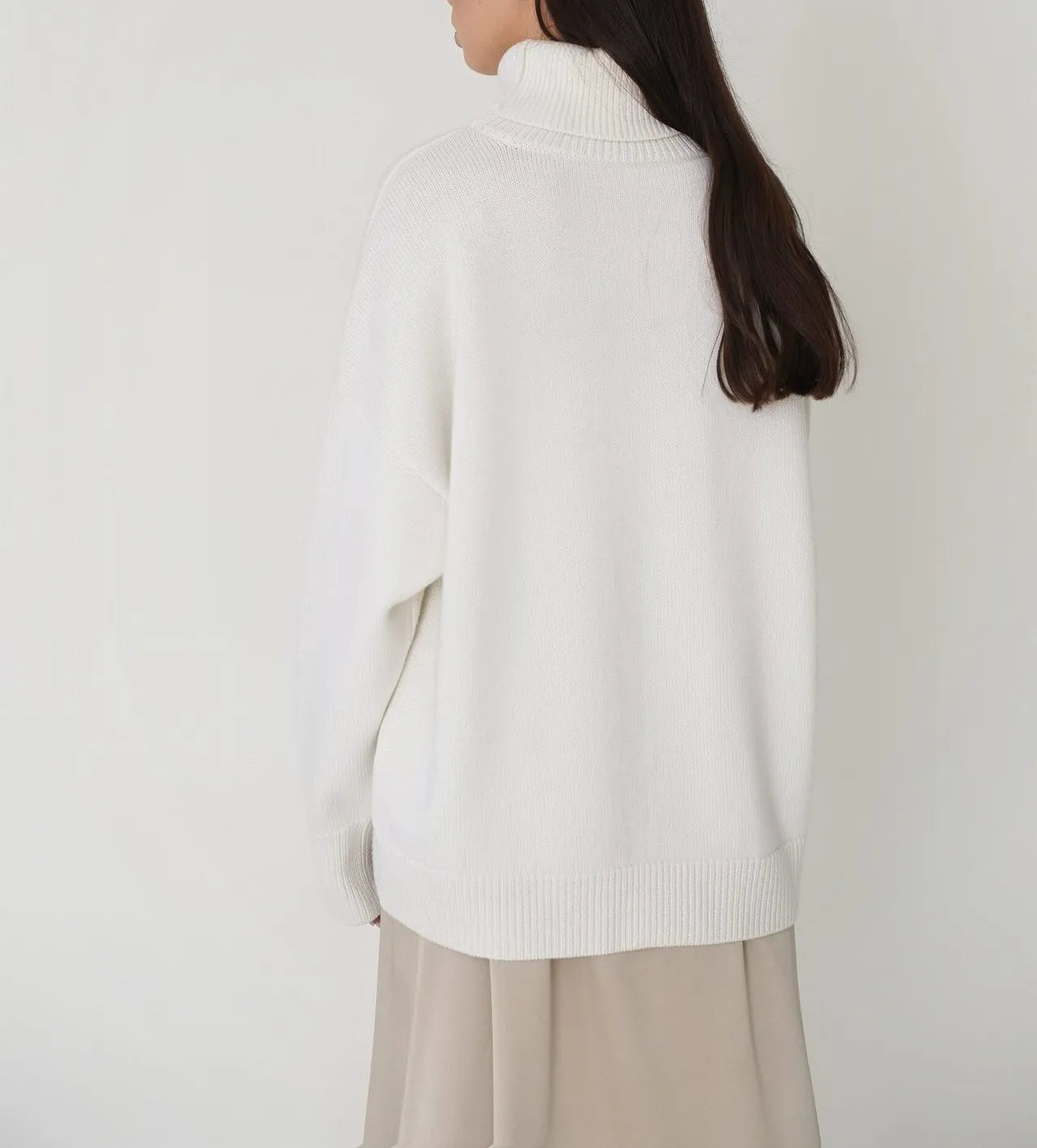 Women's Turtleneck Sweater High Collar Cuffs