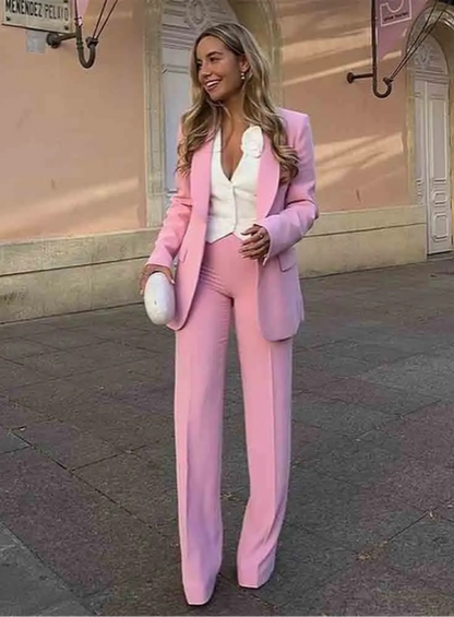 Women's Blazer Pants Suit Set - VibreMode