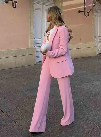 Women's Blazer Pants Suit Set