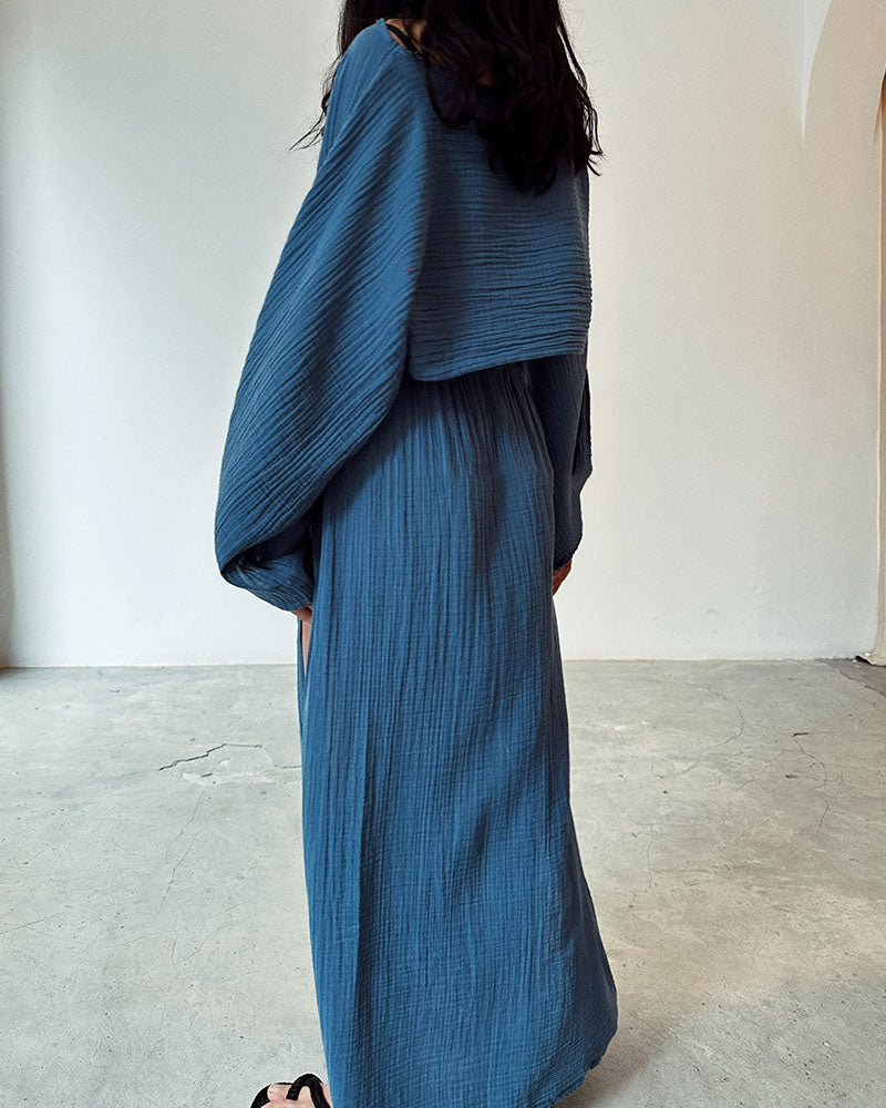 Women's Crop Maxi Skirt Set
