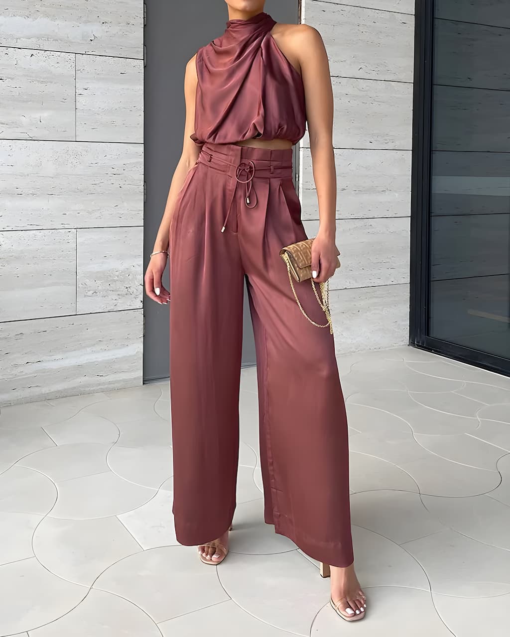 Women's Halter And Pants Set