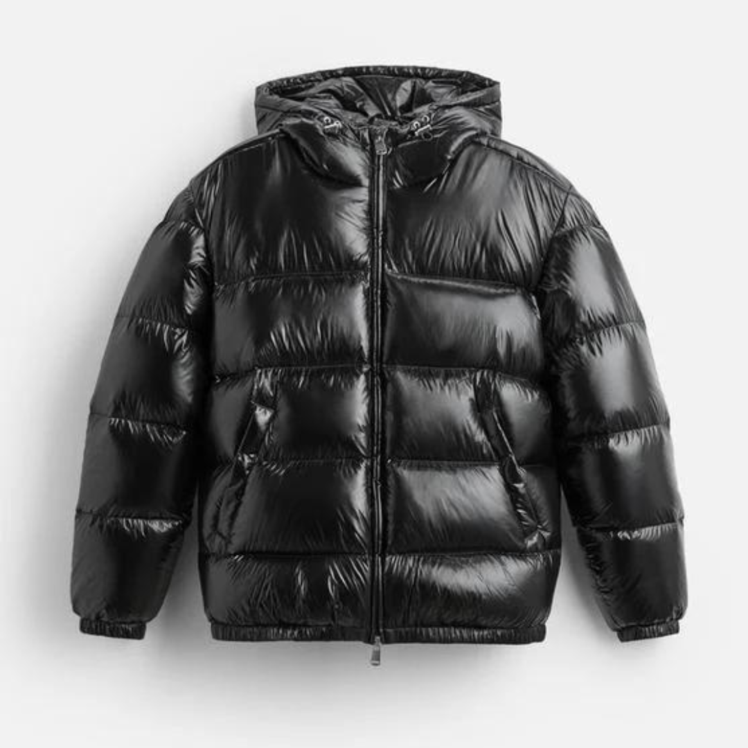 Women's Padded Hooded Jacket Zip Closure - VibreMode