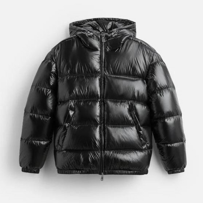 Women's Padded Hooded Jacket Zip Closure - VibreMode
