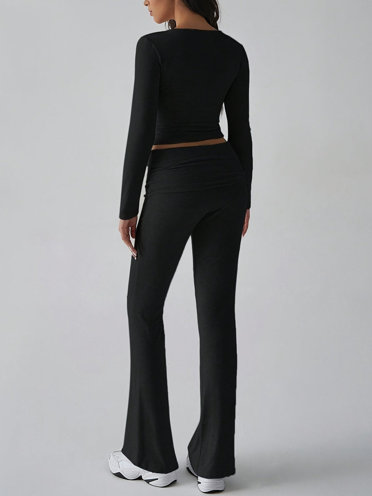 Women's Long Sleeve Flared Pant Set