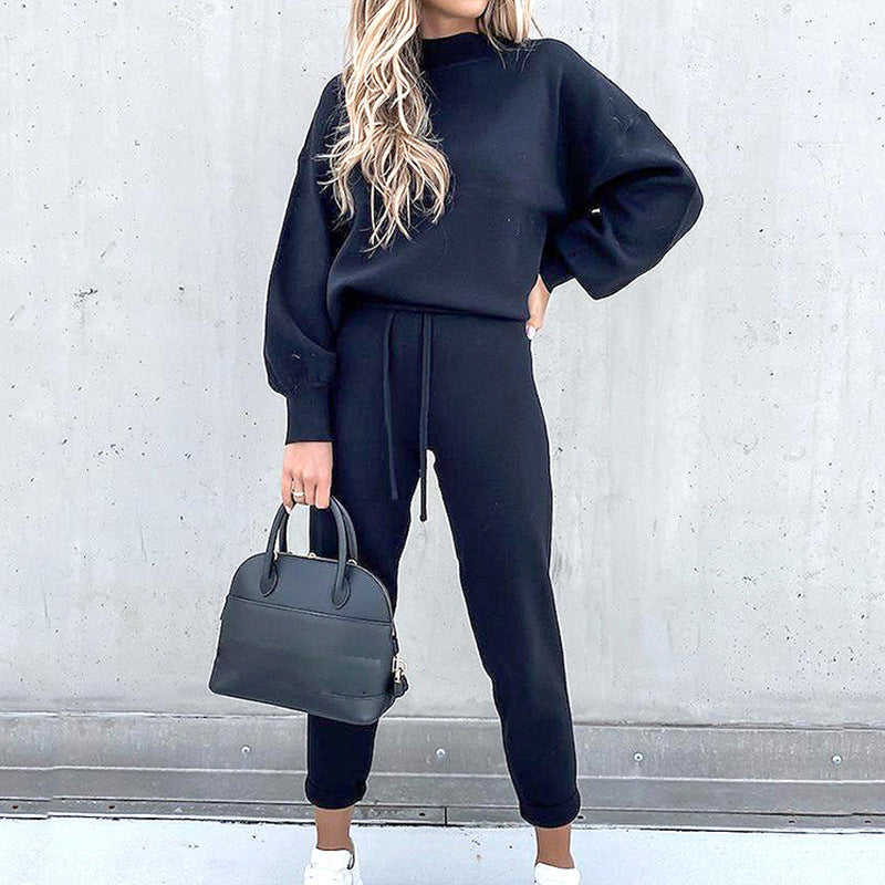 Women's Oversized Sweatshirt and Jogger Set Cozy Loungewear - VibreMode