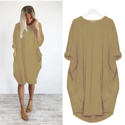 Women's Midi Dress with Pocket