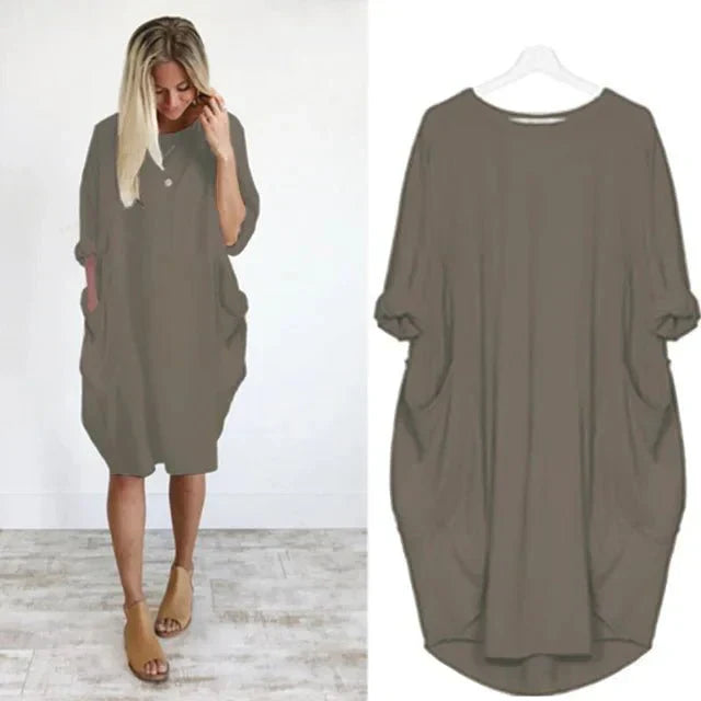 Women's Midi Dress with Pocket