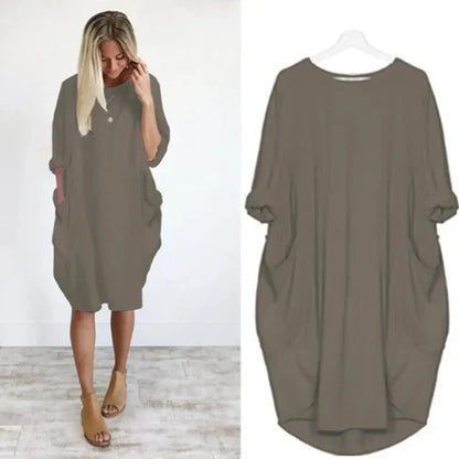 Women's Midi Dress with Pocket