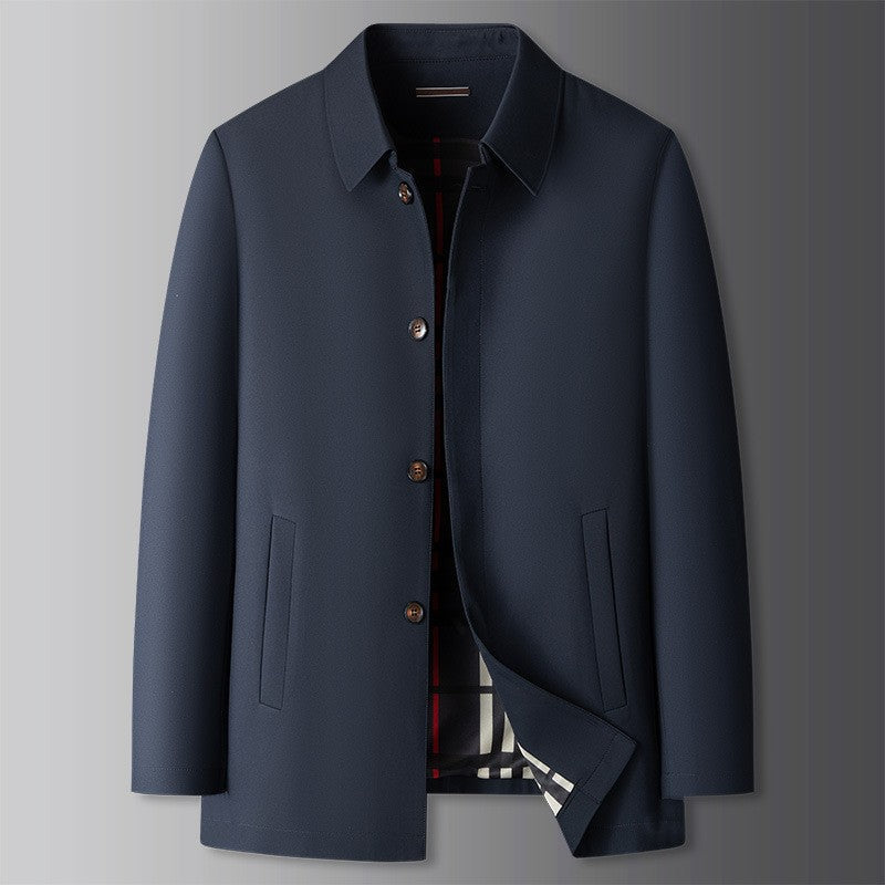 Men's Notched Lapel Dress Coat - VibreMode