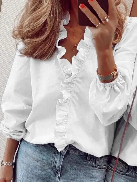 Feminine Floral Chiffon Blouse for Women